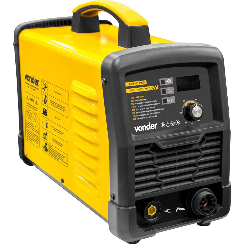 Máquina de Corte Plasma Vonder Cut45 Pro Bivolt Automática 90v 260v