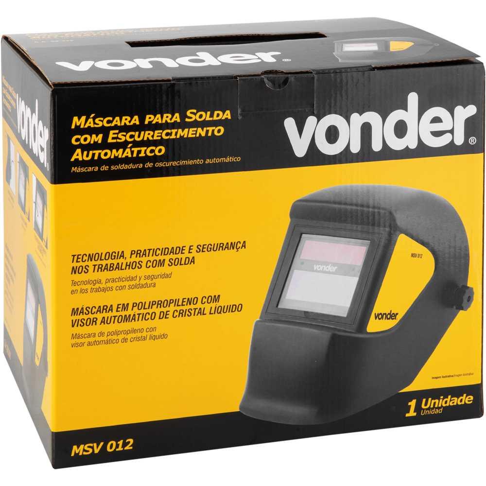 Máscara para solda com escurecimento automático tonalidade 12 MSV 012 VONDER