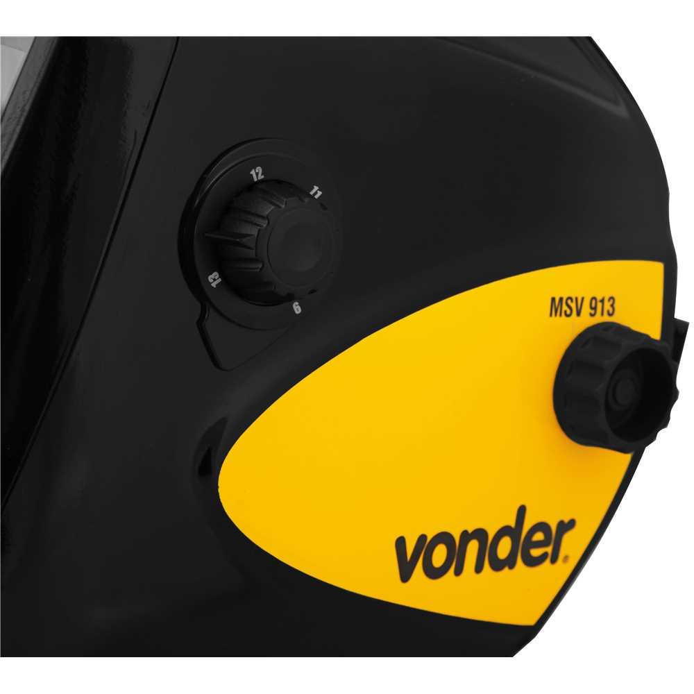 Máscara para solda com escurecimento automático tonalidade 9 a 13 MSV 913 VONDER