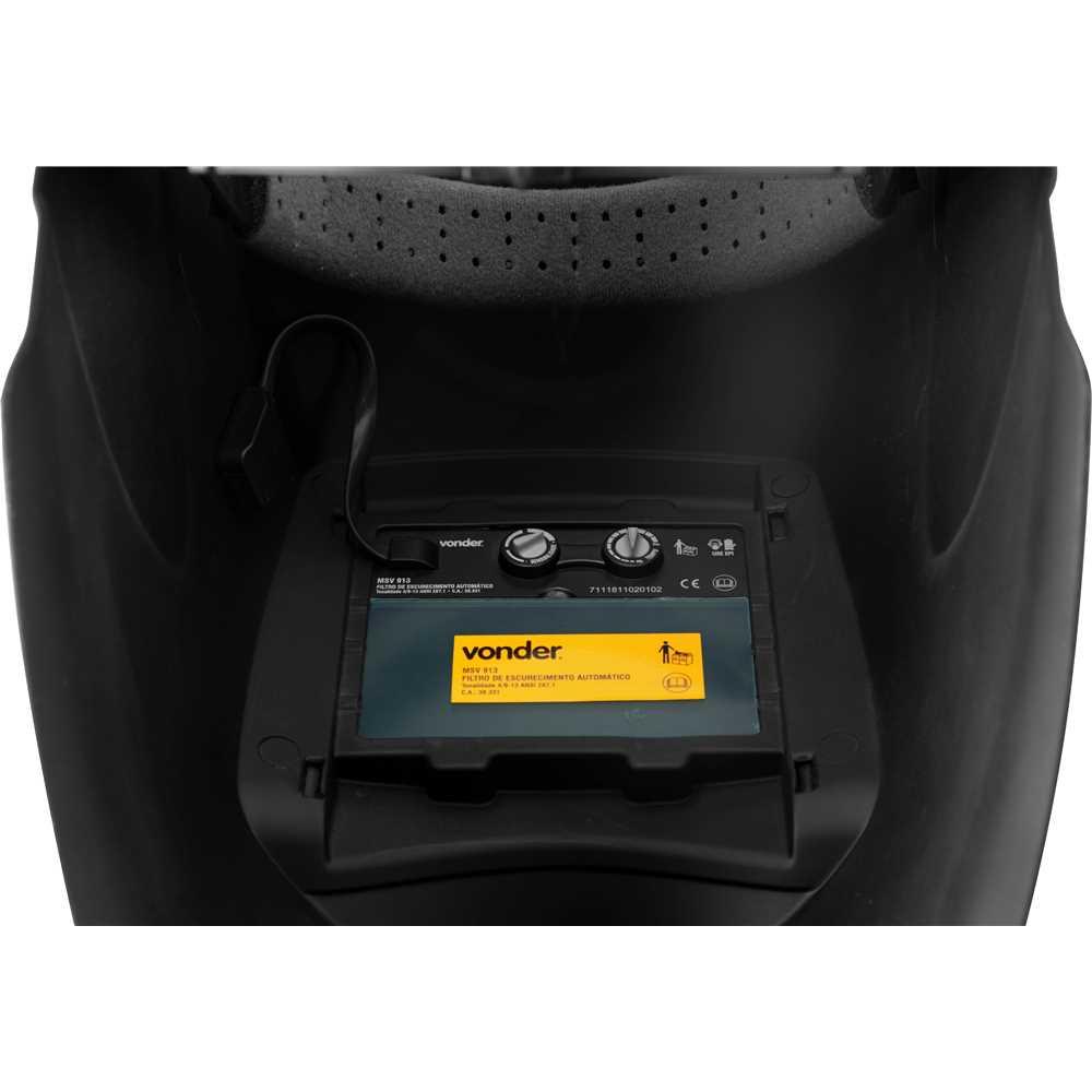 Máscara para solda com escurecimento automático tonalidade 9 a 13 MSV 913 VONDER