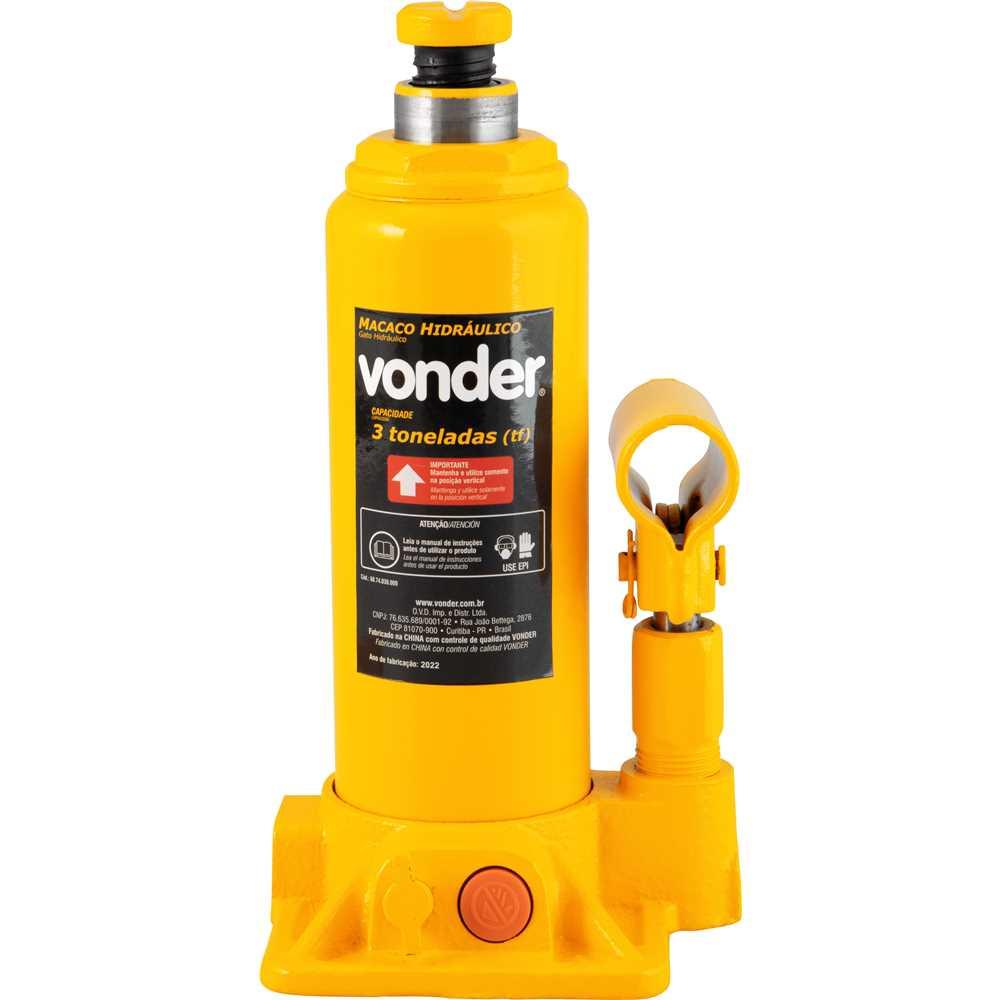 Macaco hidráulico tipo garrafa 3 toneladas (3 tf) VONDER