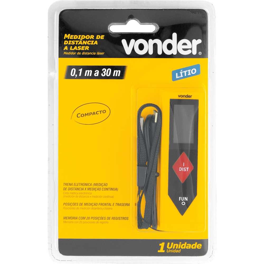 Medidor Distancia Laser 30m Compacto Vonder