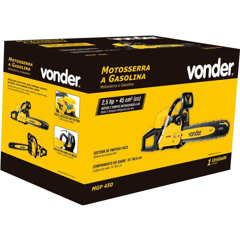 Motosserra Gasolina 45,0cc Mgp450 Vonder