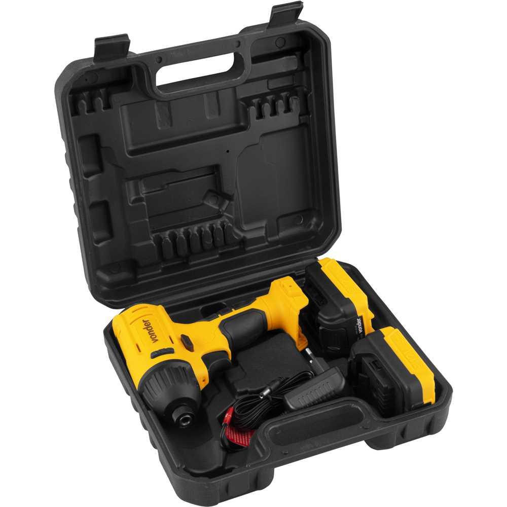 Parafusadeira a bateria com impacto 12 V fonte bivolt automático PBV 012I VONDER