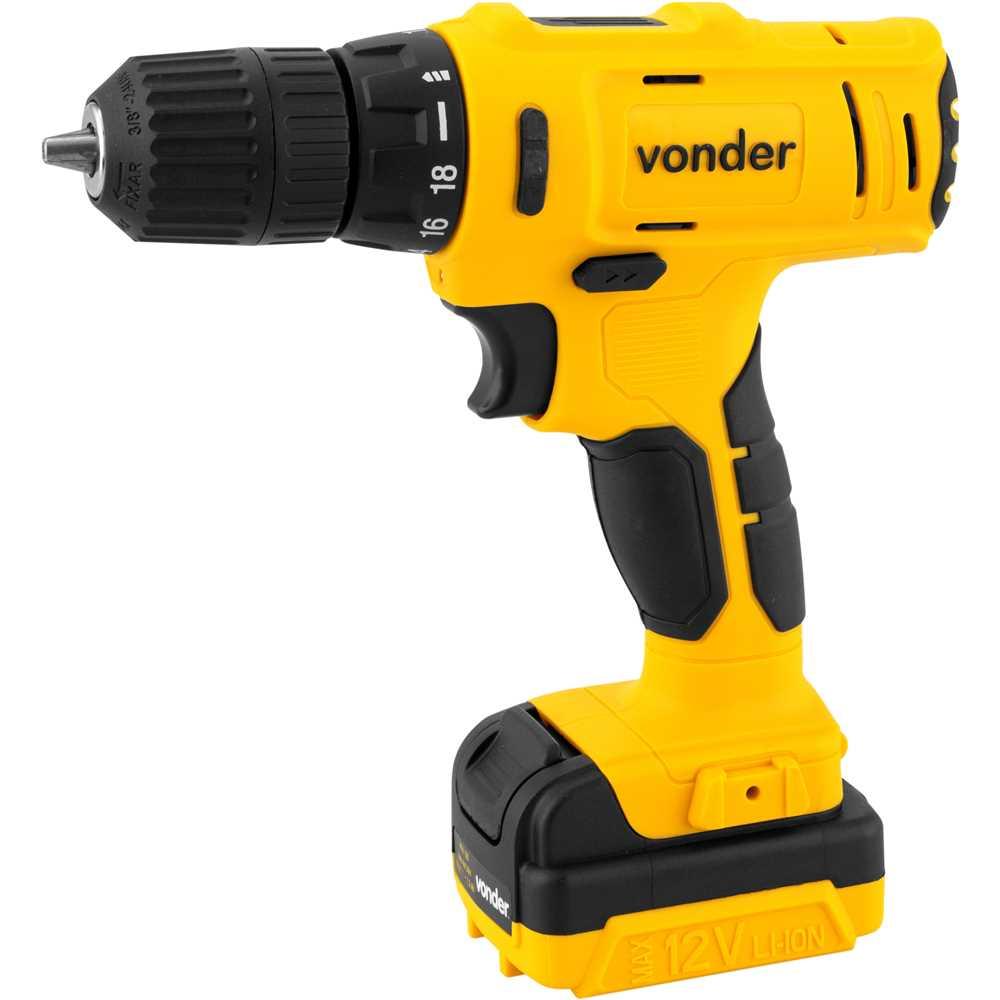 Parafusadeira/furadeira a bateria 12 V fonte bivolt automática PFV 120 VONDER