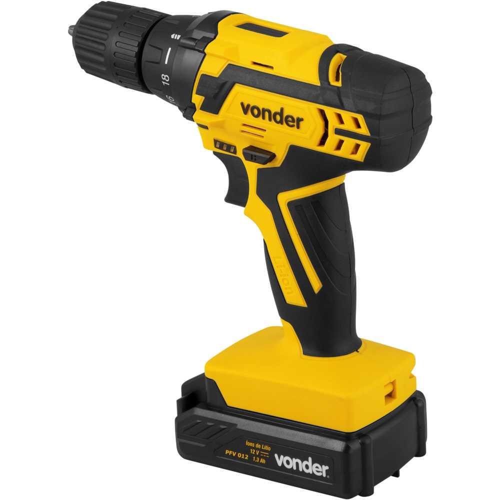 Parafusadeira/furadeira a bateria 12 V fonte de carregamento bivolt automática PFV 012 VONDER