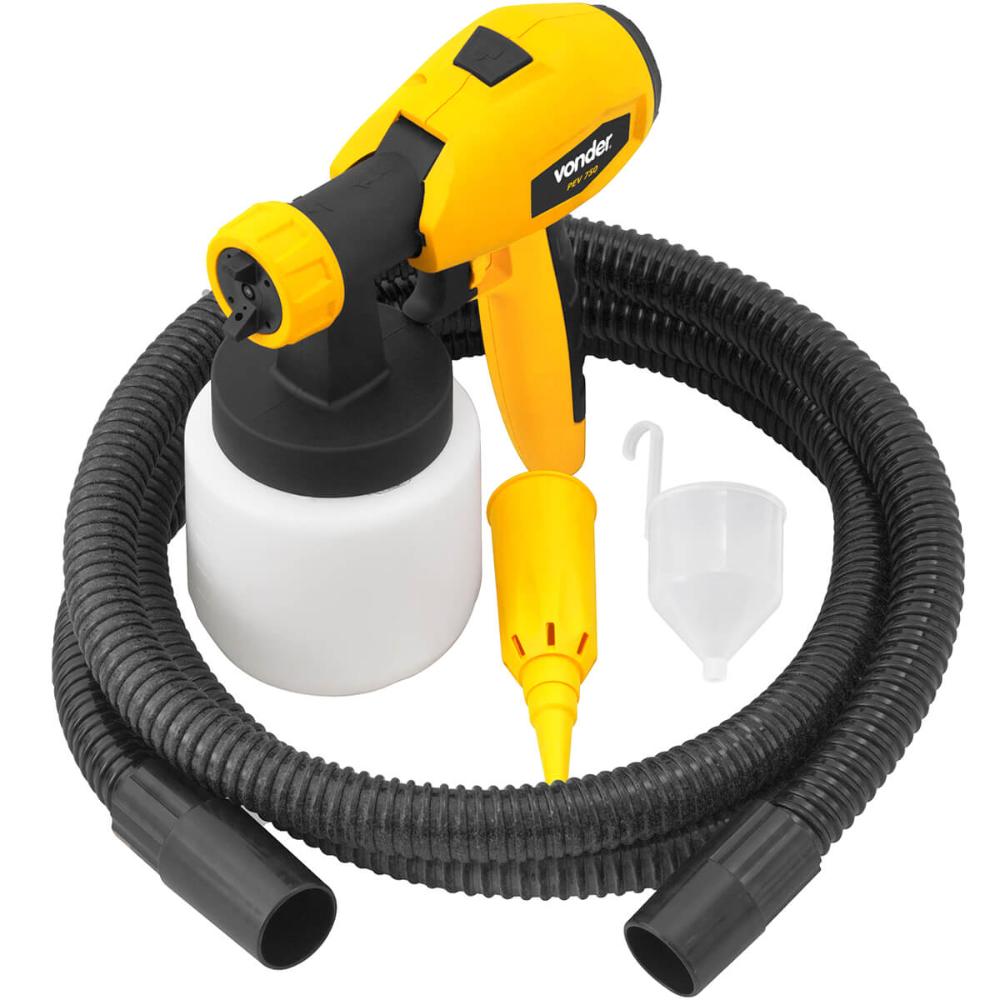 Pistola Elétrica Para Pintura 127V Vonder com Rodas Alça Extensível Jato 3 Opções de Ajuste