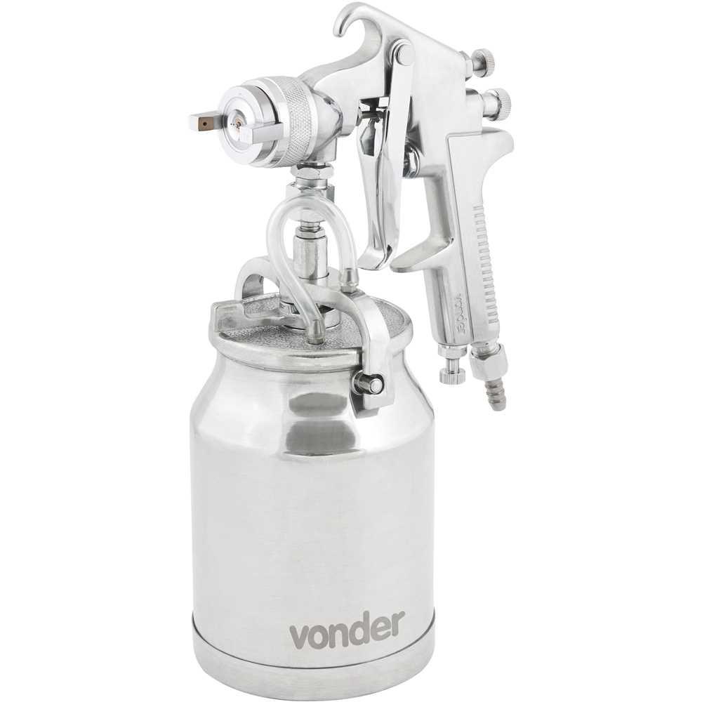 Pistola para pintura com caneca em alumínio tipo sucção PSV 100 VONDER