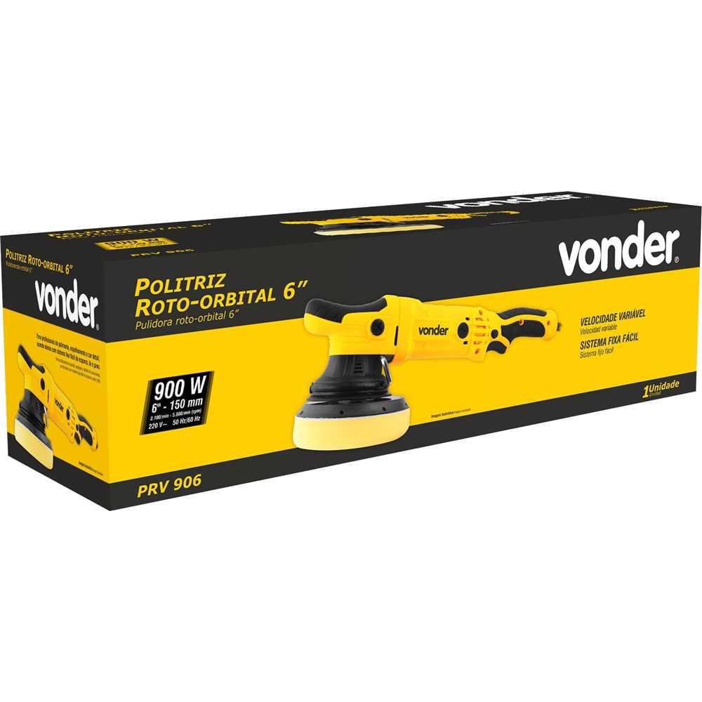 Politriz Roto Orbital 6 Polegadas 900w 220v Prv906 Vonder