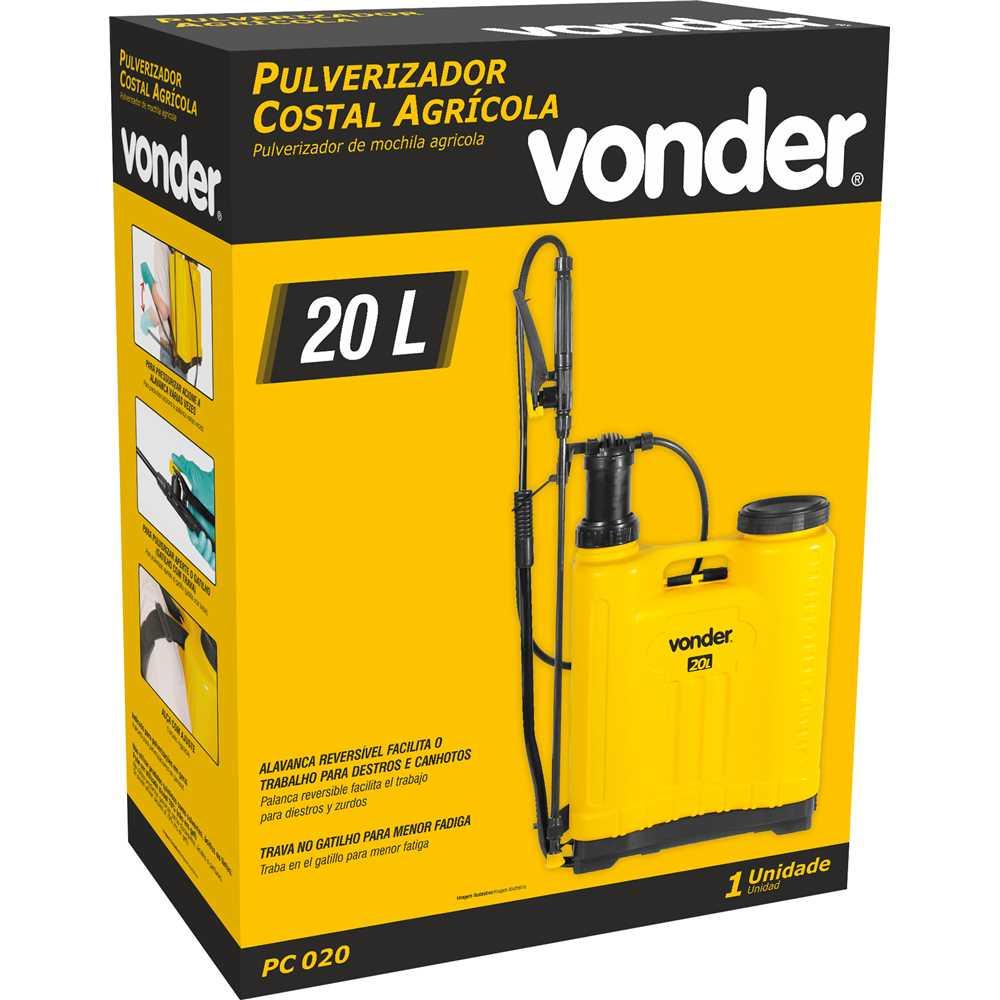 Pulverizador costal agrícola 20 litros PC 020 VONDER