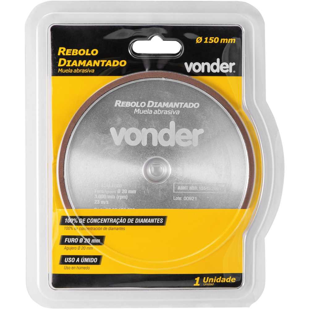 Rebolo diamantado para afiação de serras 150 mm VONDER