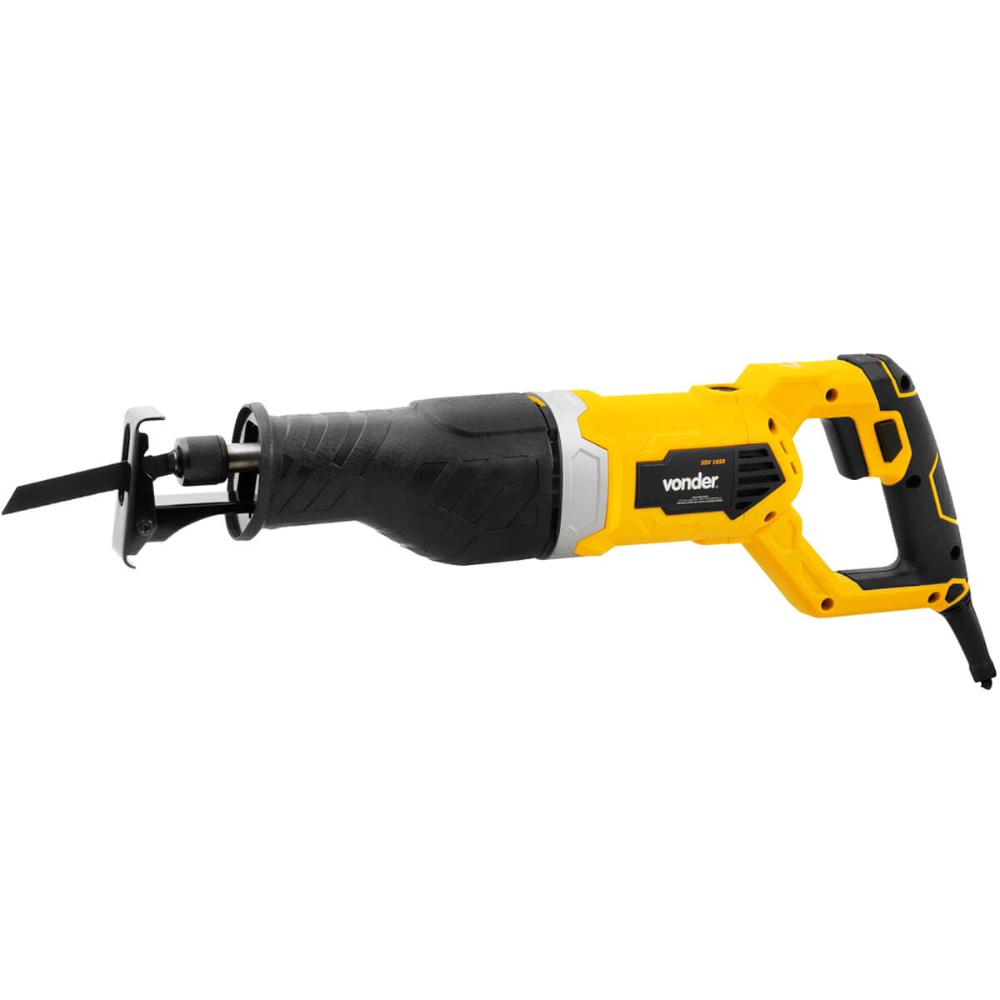 Serra Sabre Elétrica 127V Vonder 28mm 1050W Corte Reto Curvo Madeira Metal Plástico