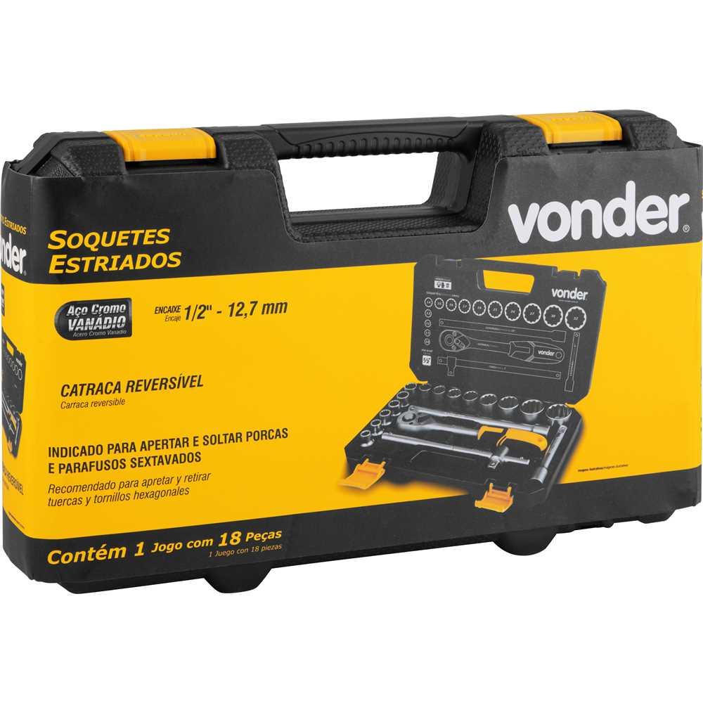 Soq Estr Enc  1/2" Jg 10a32mm 18pc  Vonder