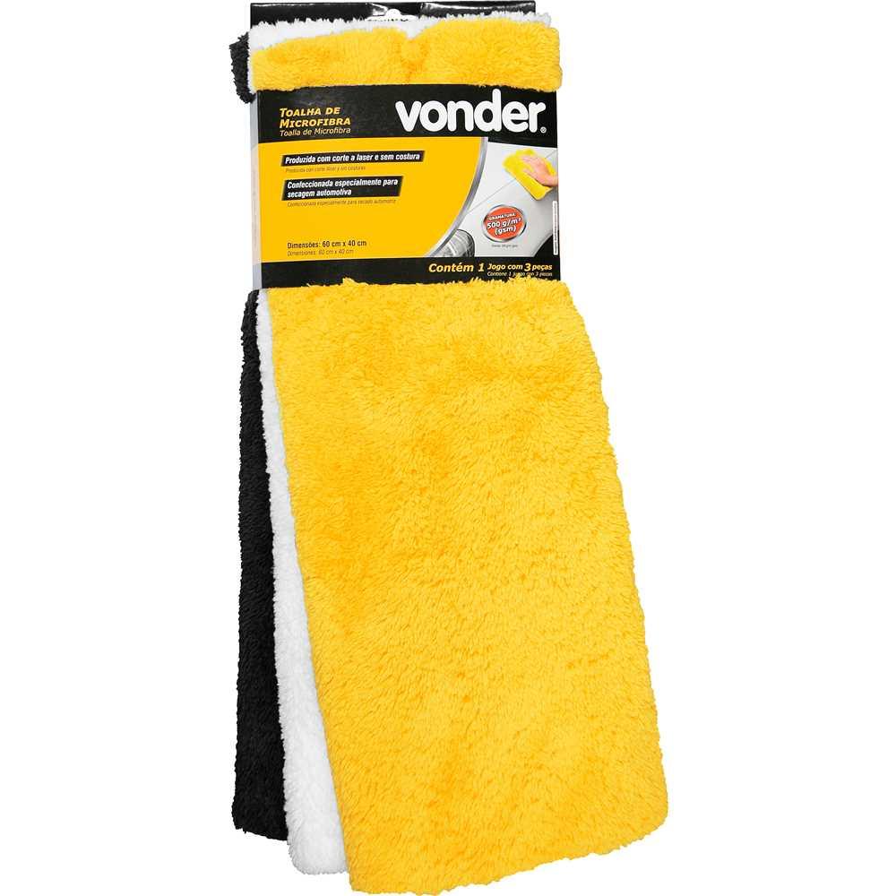 Toalha 60x40cm 500gsm Extra Macia 3pc Vonder