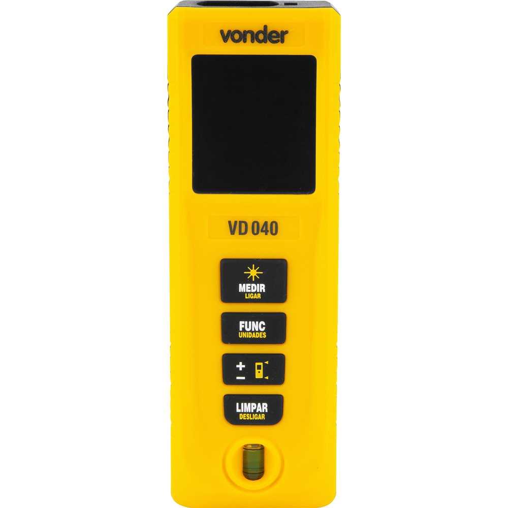 Trena a Laser Medidor de Distância Digital VD040 Vonder 40 Metros com Pilhas Amarelo