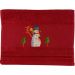 Toalha Lavabo Bordada Natal da Vovó Alice 30x45cm Boneco de Neve