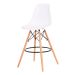 Banqueta Alta Eiffel Eames Branca Base Madeira Cozinha Bar Bistrô Bancada