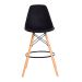 Banqueta Alta Eiffel Eames Preta Base MADEIRA Cozinha Bar Bistrô Bancada
