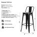 Banqueta Tolix Iron Assento Madeira Preto Industrial Bistrô