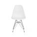 Cadeira Eiffel Eames Branca Base Cromada Sala Cozinha Jantar