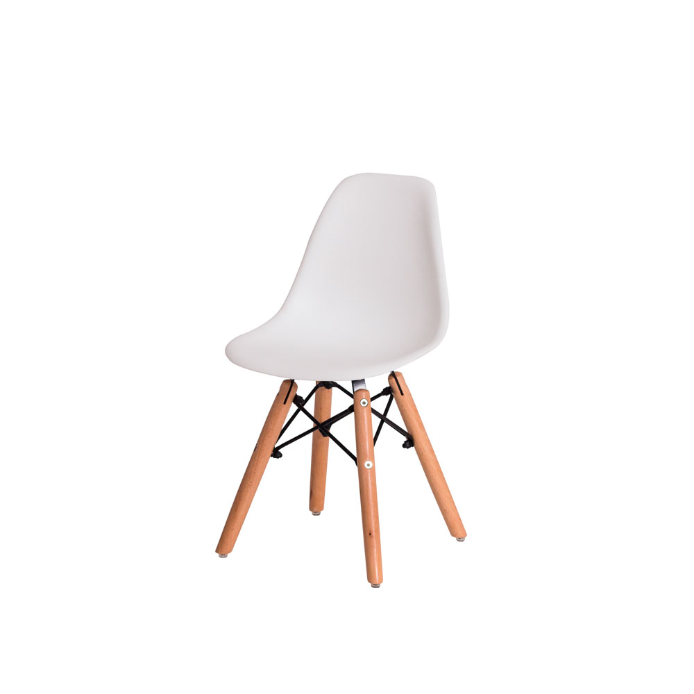 Cadeira Eiffel Eames KIDS Branca Base Madeira Infantil Criança