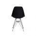 Cadeira Eiffel Eames Preta Base Cromada Sala Cozinha Jantar