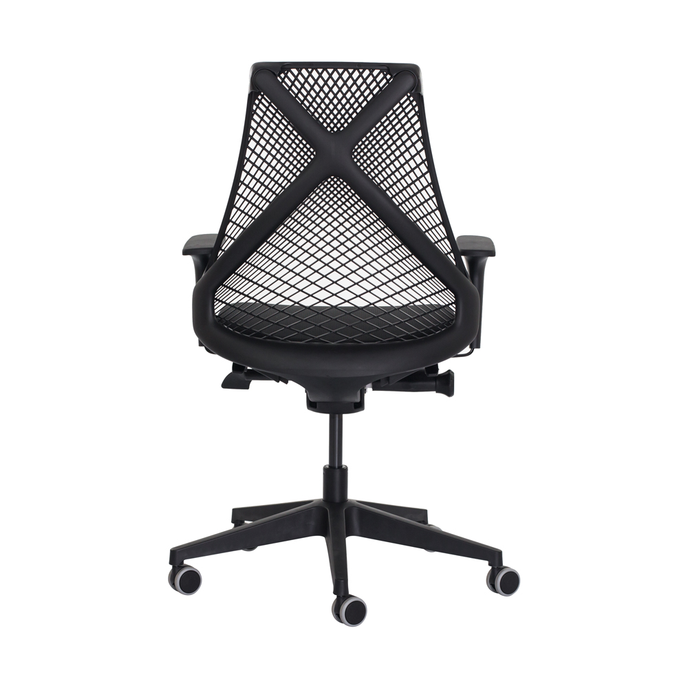 Cadeira Ergonômica Escritório Grid Diretor Preta Base Giratória Altura Ajustável