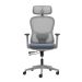 Cadeira Ergonômica NR 17 Presidente Prime Cinza Encosto Mesh Apoio de Cabeça e Braços Ajustáveis