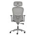 Cadeira Ergonômica NR 17 Presidente Prime Cinza Encosto Mesh Apoio de Cabeça e Braços Ajustáveis