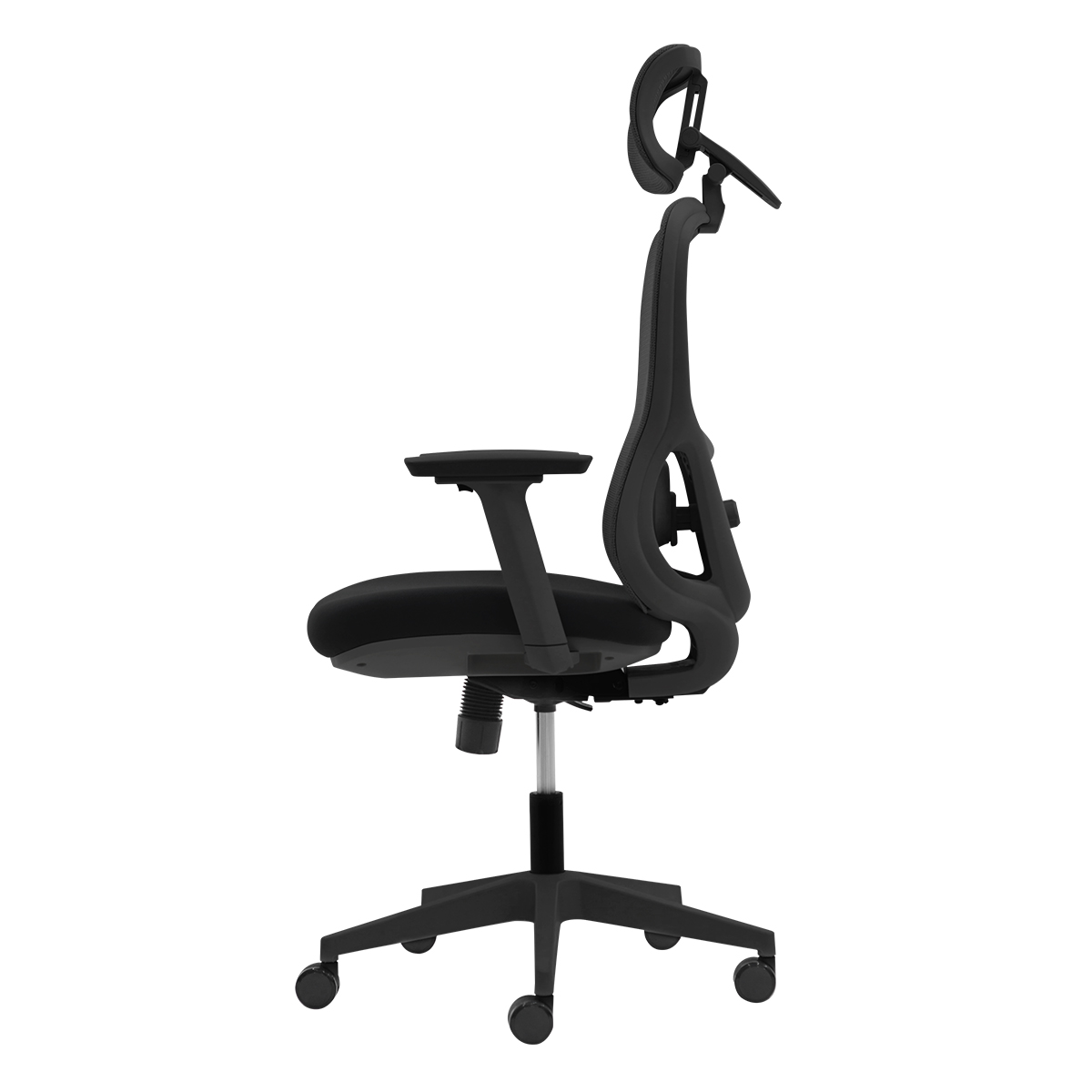 Cadeira Ergonômica NR 17 Presidente Prime Preta Encosto Mesh Apoio de Cabeça e Braços Ajustáveis