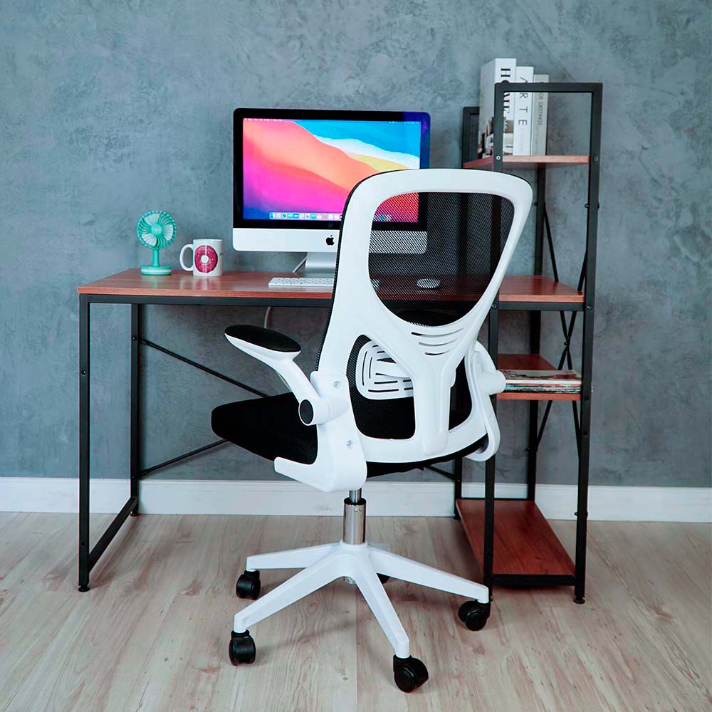 Cadeira Escritório Basic Diretor Tela Mesh Branca Giratória Altura Ajustável - WAW Design
