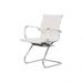 Cadeira Escritório Interlocutor Stripes Fixa PU Branca