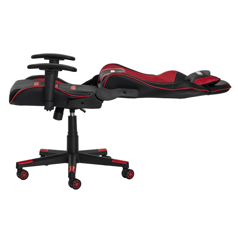 Cadeira Gamer II Reclinável 180º Giratória Preto e Vermelho Altura Ajustável Função Relax