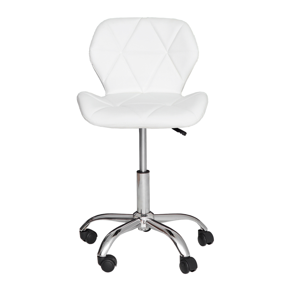 Cadeira Office Eiffel Slim com estofado de couro sintético Branca