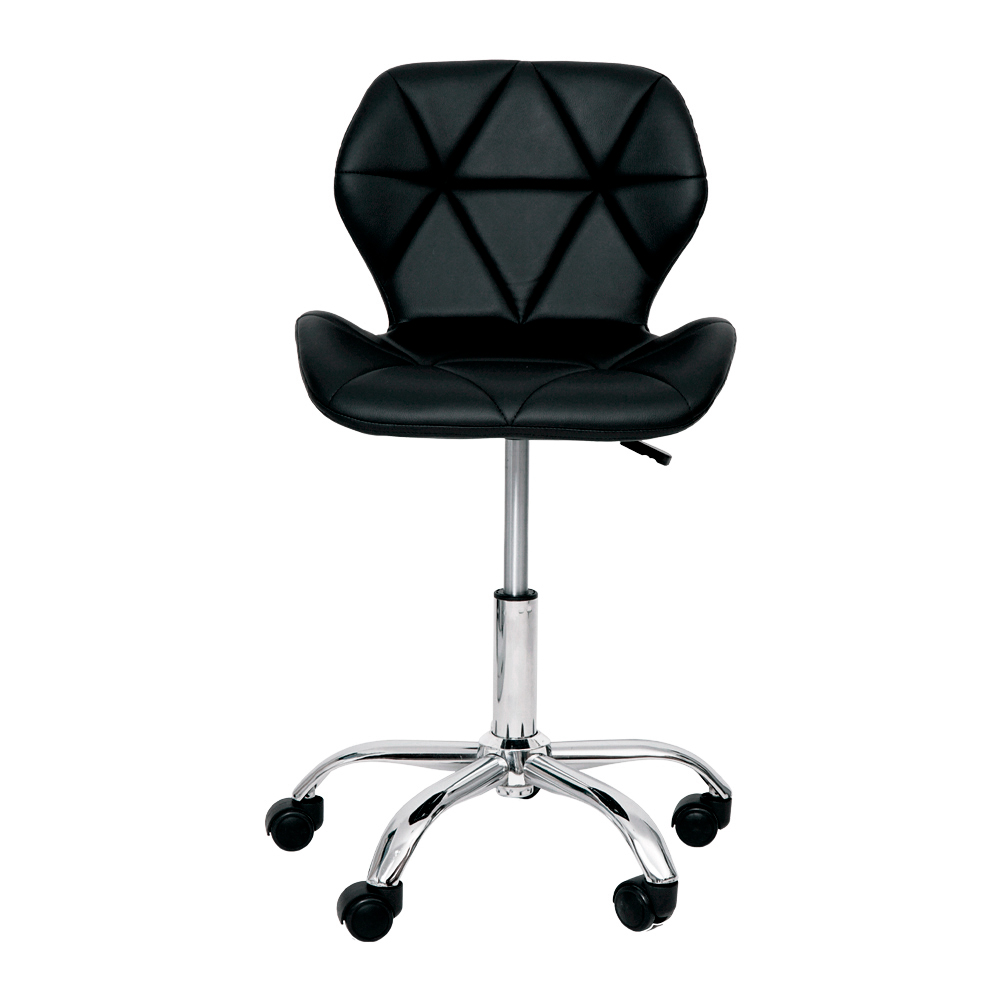 Cadeira Office Eiffel Slim com estofado de couro sintético Preta