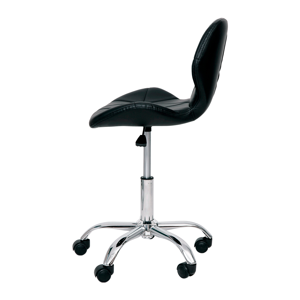 Cadeira Office Eiffel Slim com estofado de couro sintético Preta