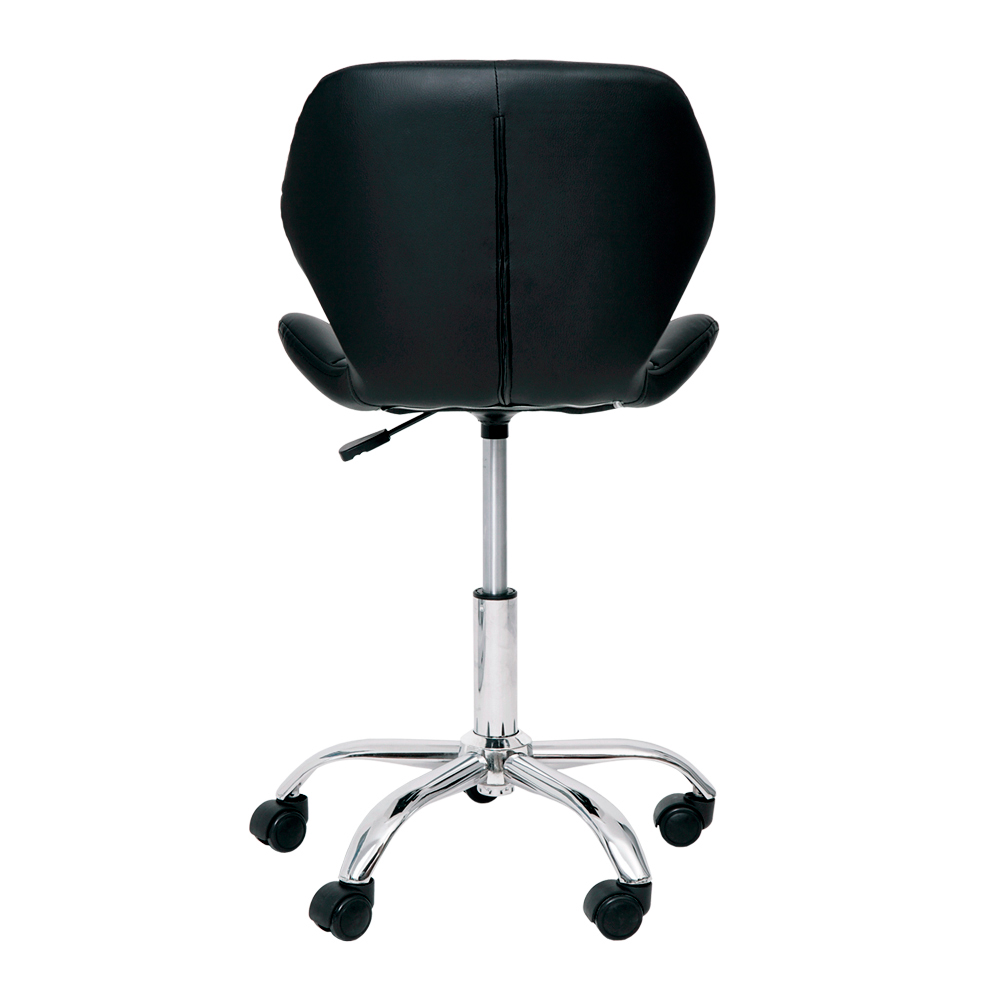 Cadeira Office Eiffel Slim com estofado de couro sintético Preta