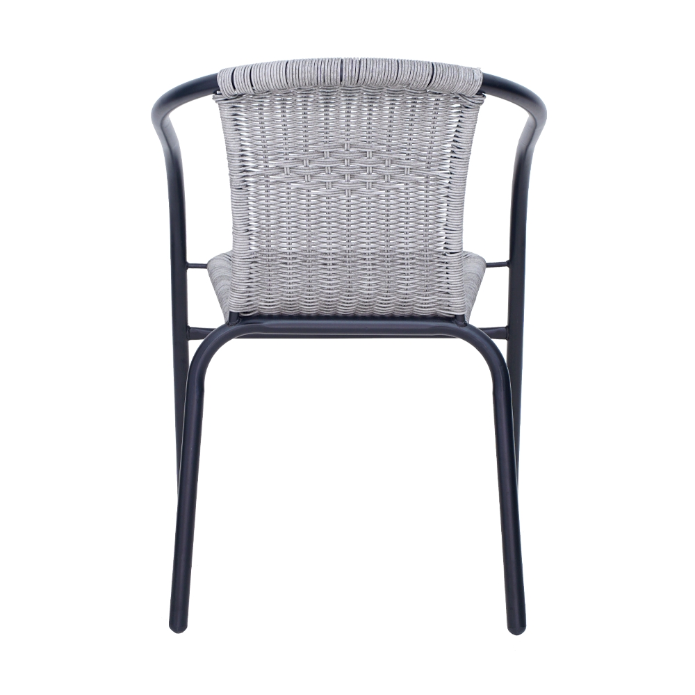 Cadeira Tóquio Rattan em Aço Para Area Externa na cor Cinza - WaW Design