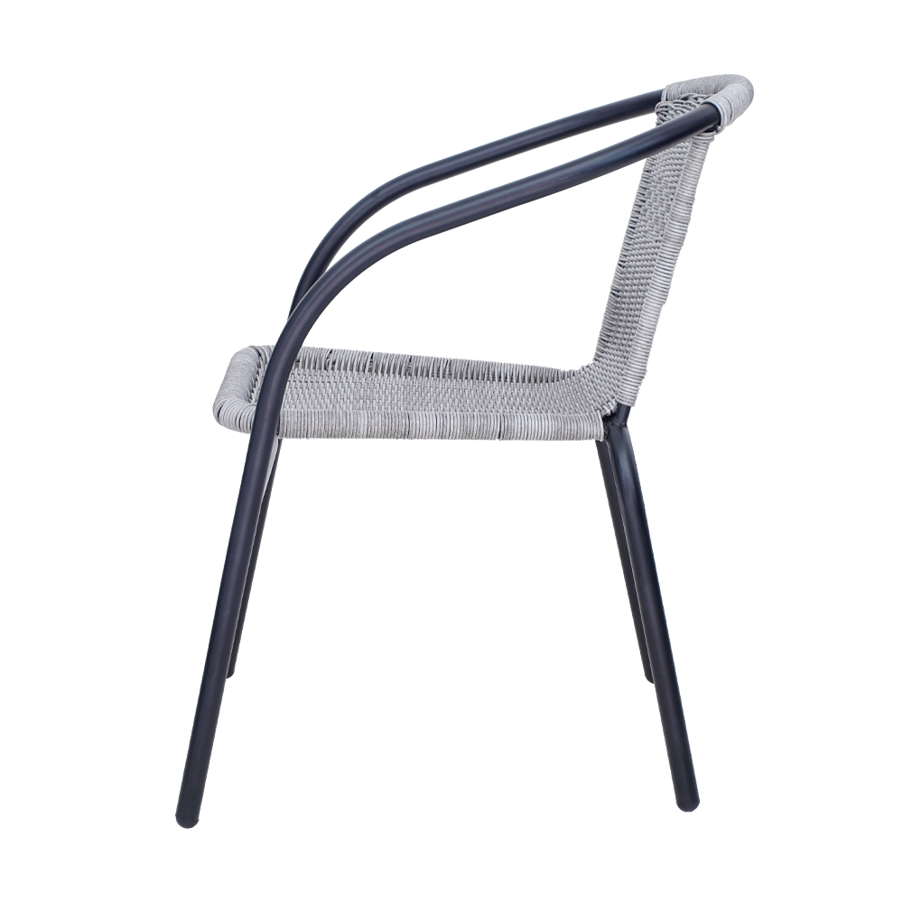 Cadeira Tóquio Rattan em Aço Para Area Externa na cor Cinza - WaW Design