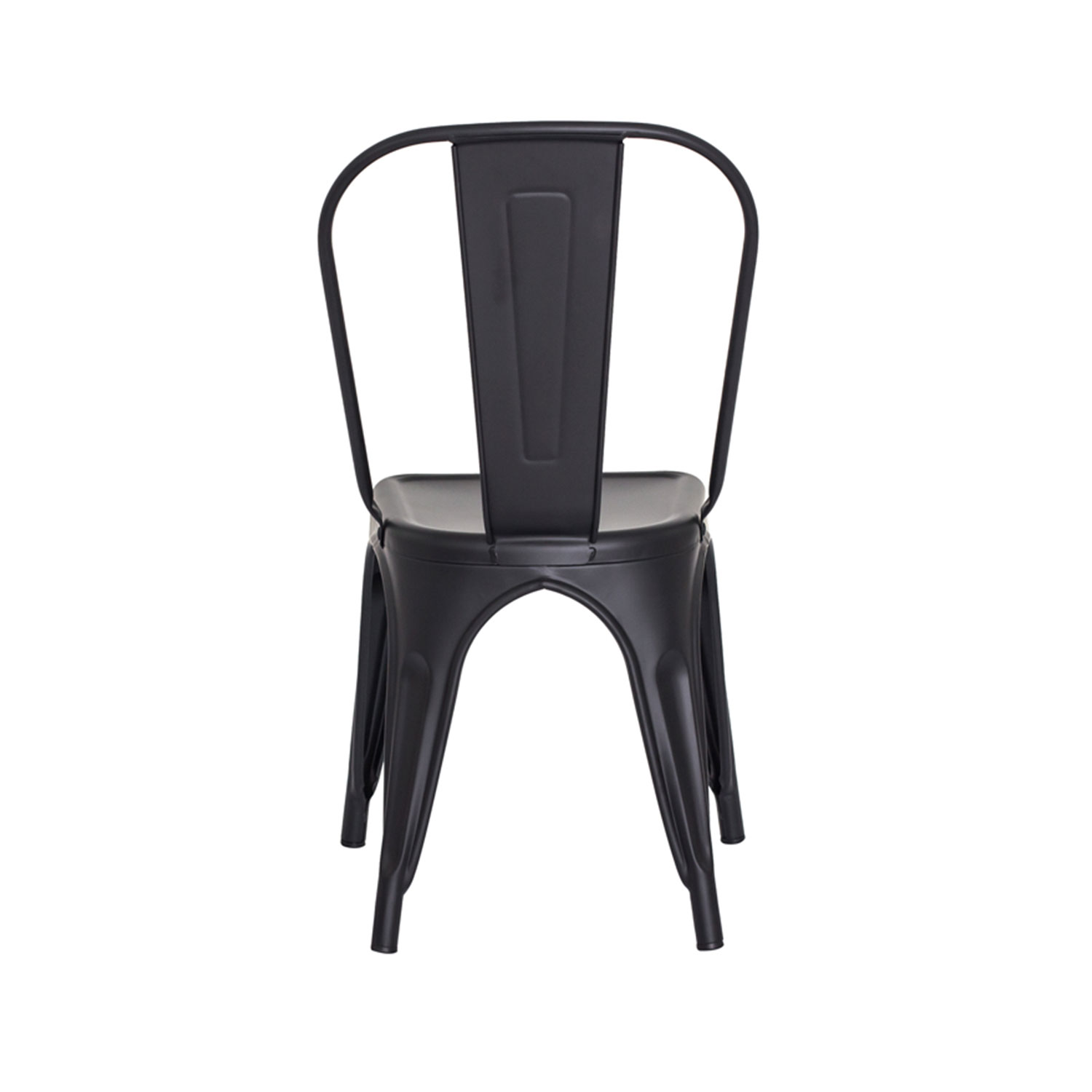 Cadeira Tolix Iron Design Preto Fosco Aço Industrial Sala Cozinha Jantar Bar
