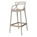 Kit 2 Banquetas Allegra Nude Polipropileno Cozinha Bistrô