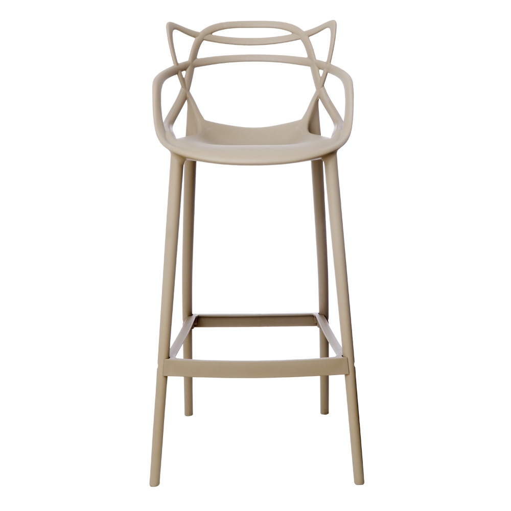 Kit 2 Banquetas Allegra Nude Polipropileno Cozinha Bistrô