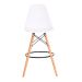 Kit 2 Banquetas Alta Eiffel Eames Branca Base Madeira Cozinha Bar Bistrô Bancada