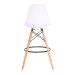 Kit 2 Banquetas Alta Eiffel Eames Branca Base Madeira Cozinha Bar Bistrô Bancada