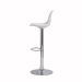 Kit 2 Banquetas Saarinen Branca Base Giratória Cromada Altura Regulável Cozinha Bar Bancada