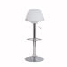Kit 2 Banquetas Saarinen Branca Base Giratória Cromada Altura Regulável Cozinha Bar Bancada