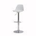 Kit 2 Banquetas Saarinen Branca Base Giratória Cromada Altura Regulável Cozinha Bar Bancada