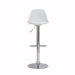 Kit 2 Banquetas Saarinen Branca Base Giratória Cromada Altura Regulável Cozinha Bar Bancada