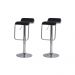 Kit 2 Banquetas Style Preta Base Giratória Cromada Altura Regulável Cozinha Bar Bancada