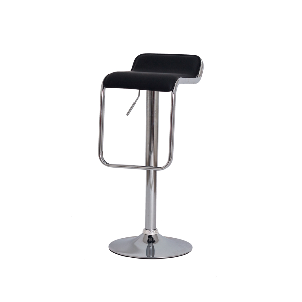 Kit 2 Banquetas Style Preta Base Giratória Cromada Altura Regulável Cozinha Bar Bancada
